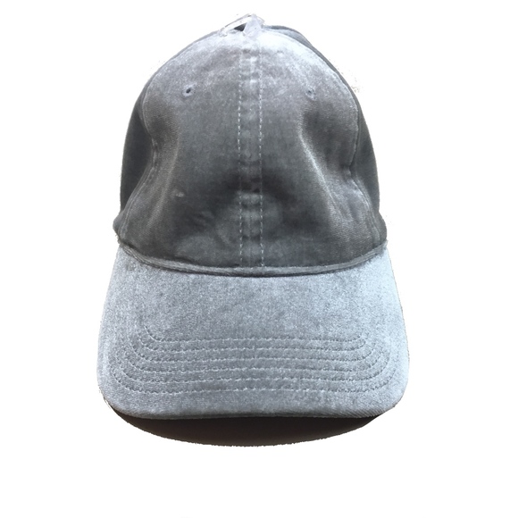Velvet Gray Baseball Cap Hat - Picture 2 of 8